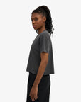 COLORFUL STANDARD - SHORT BOXY T-SHIRT - BLACK