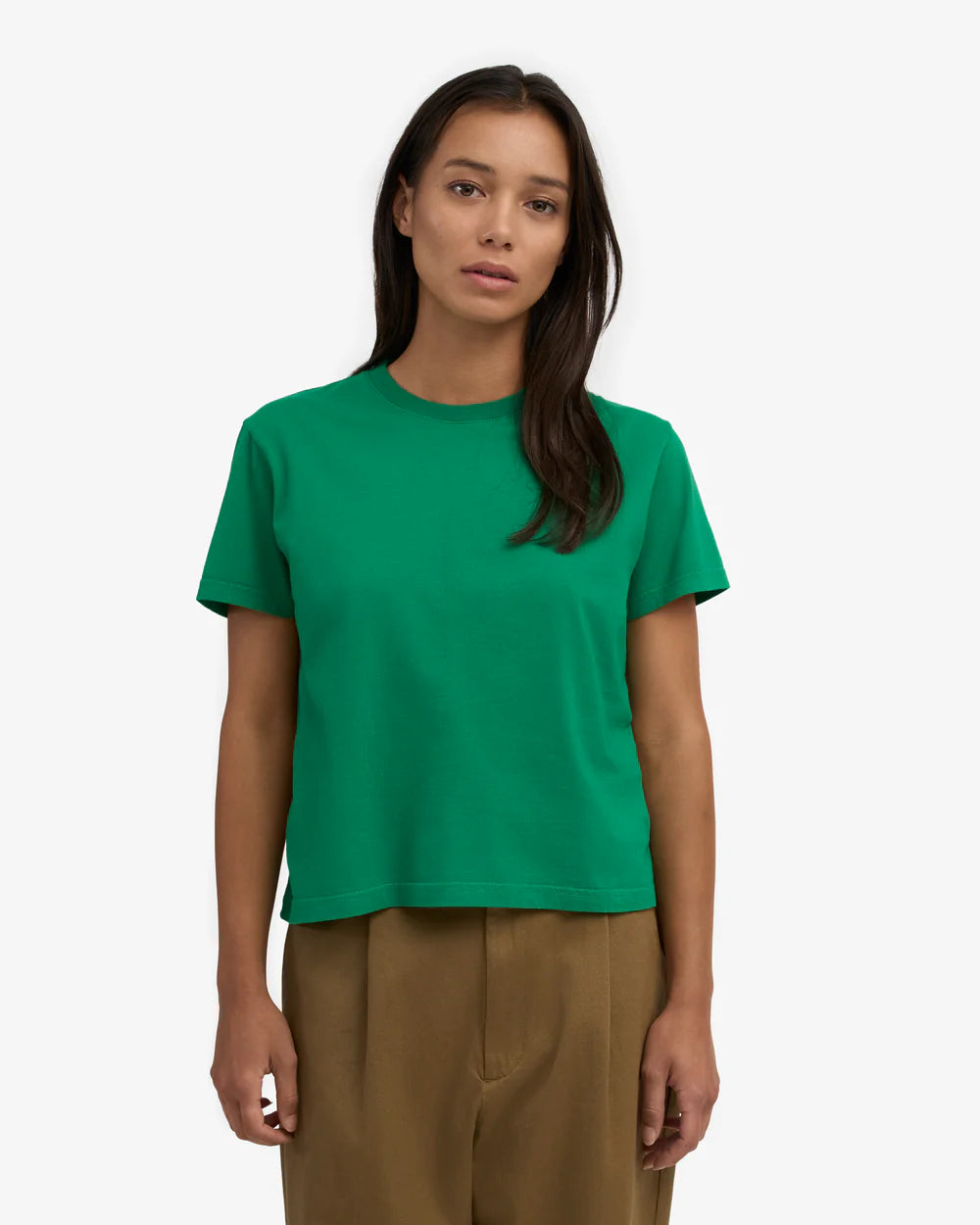 COLORFUL STANDARD - T SHIRT BOXY COURT - VERT KELLY
