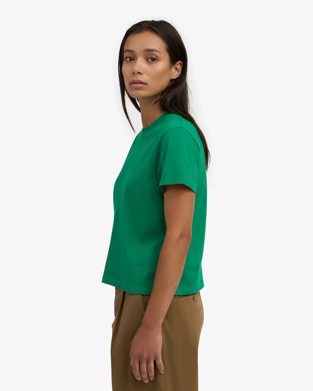 COLORFUL STANDARD - T SHIRT BOXY COURT - VERT KELLY