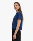 COLORFUL STANDARD - T SHIRT BOXY COURT - MARINE BLEU
