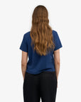 COLORFUL STANDARD - T SHIRT BOXY COURT - MARINE BLEU