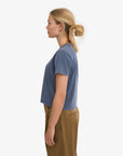 COLORFUL STANDARD - BOXY CROP T-SHIRT - NEPTUNE BLUE