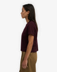 COLORFUL STANDARD - T SHIRT BOXY COURT - OXBLOOD RED
