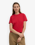 COLORFUL STANDARD - T SHIRT BOXY COURT - ROUGE SCARLET