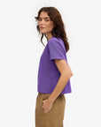 COLORFUL STANDARD - SHORT BOXY T-SHIRT - ULTRA VIOLET