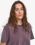 COLORFUL STANDARD - T SHIRT BOXY COURT - RAISIN DÉLAVÉ