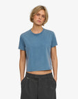 COLORFUL STANDARD - SHORT BOXY T-SHIRT - FADED INDIGO