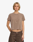 COLORFUL STANDARD - T SHIRT BOXY COURT - KHAKI DÉLAVÉ