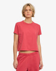 COLORFUL STANDARD - BOXY CROP TEE - FADED RED