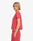 COLORFUL STANDARD - BOXY CROP TEE - FADED RED