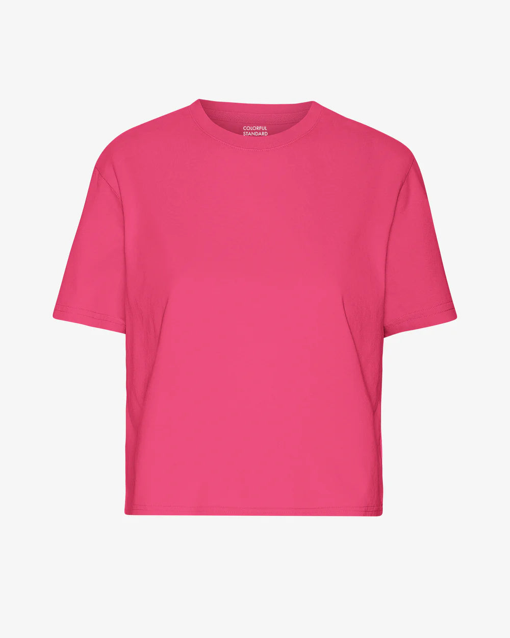 COLORFUL STANDARD - BOXY CROP T-SHIRT - BUBBLE GUM