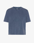 COLORFUL STANDARD - BOXY CROP T-SHIRT - NEPTUNE BLUE