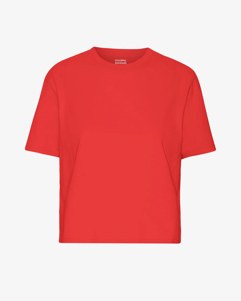 COLORFUL STANDARD - T SHIRT BOXY COURT - ROUGE TANGERINE