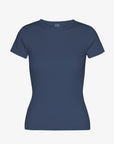 COLORFUL STANDARD - T-SHIRT COTELÉ - BLEU PETROLE
