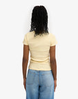 COLORFUL STANDARD - T-SHIRT COTELÉ - JAUNE DOUX