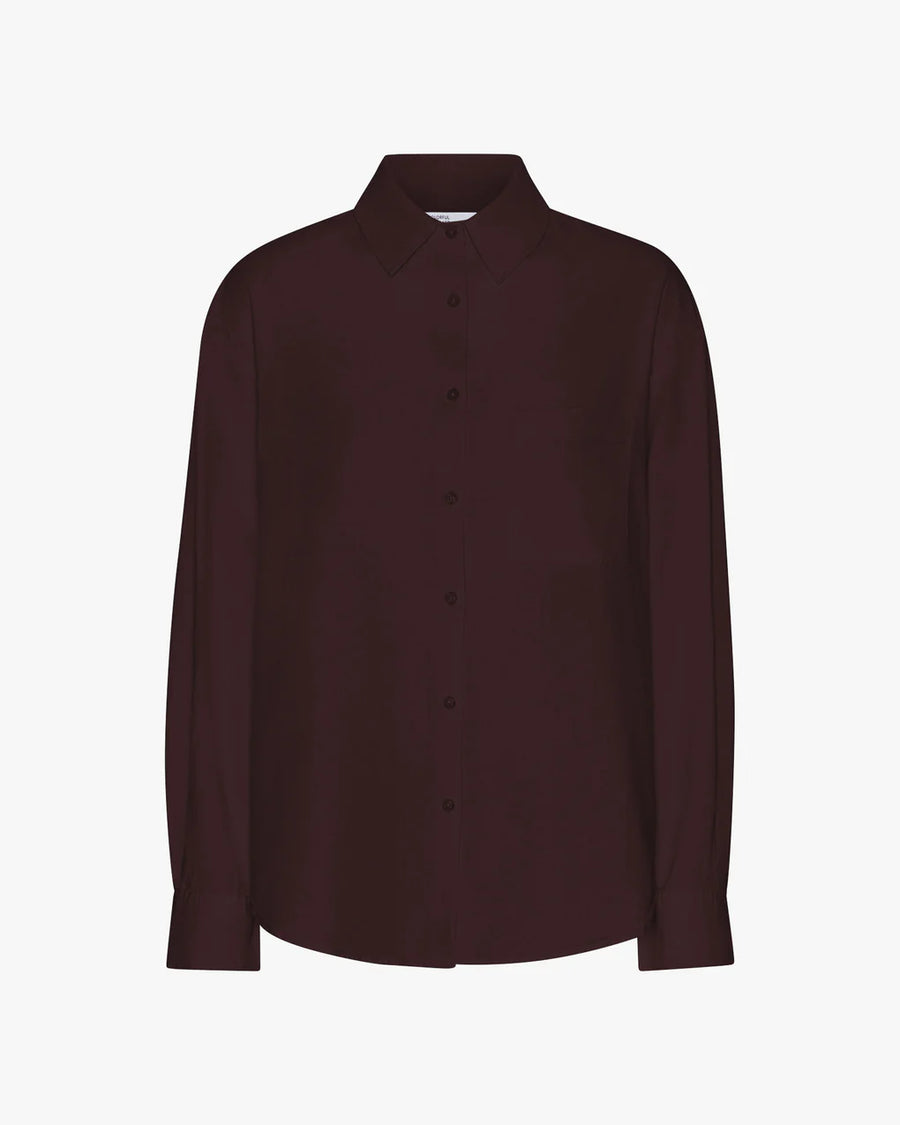 COLORFUL STANDARD - ORGANIC OVERSIZED SHIRT - OXBLOOD RED