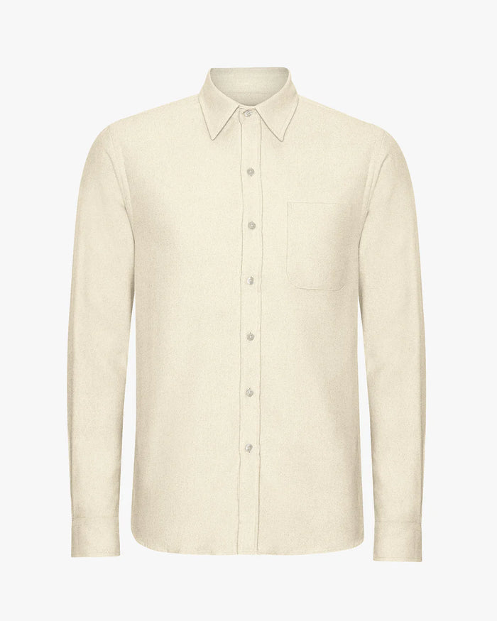 COLORFUL STANDARD - ORGANIC UNISEXE FLANEL SHIRT - IVORY WHITE