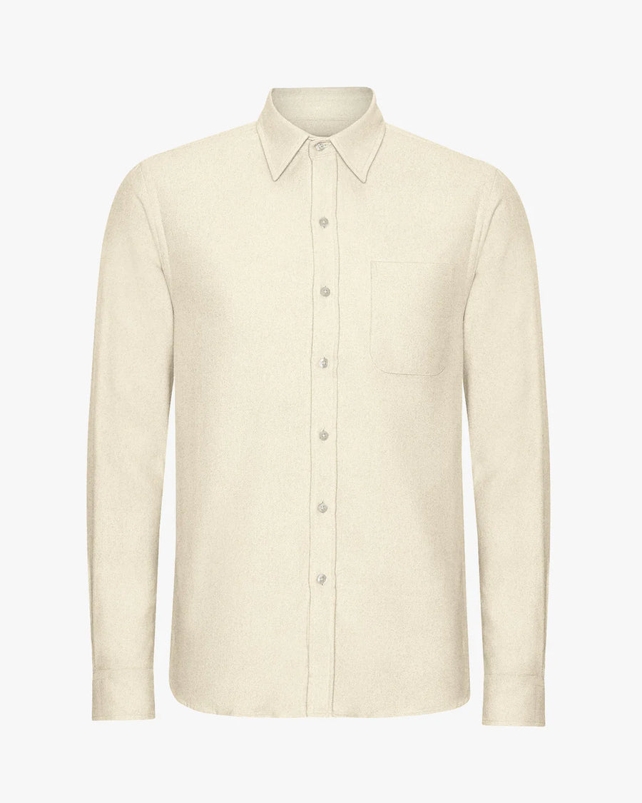 COLORFUL STANDARD - CHEMISE UNISEXE FLANELLE - BLANC IVOIRE