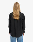 COLORFUL STANDARD - OVERSIZED LINEN SHIRT - BLACK