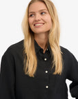 COLORFUL STANDARD - OVERSIZED LINEN SHIRT - BLACK