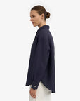 COLORFUL STANDARD - OVERSIZED LINEN SHIRT - NAVY