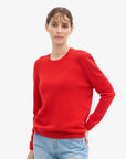COLORFUL STANDARD - CLASSIC MERINO WOOL SWEATER - TANGERINE RED