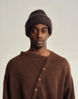 HEIRLOOM - MOHAIR CLOUD BEANIE - CHOCOLATE BROWN