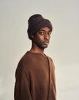 HEIRLOOM - MOHAIR CLOUD BEANIE - CHOCOLATE BROWN