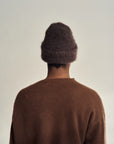 HEIRLOOM - MOHAIR CLOUD BEANIE - CHOCOLATE BROWN