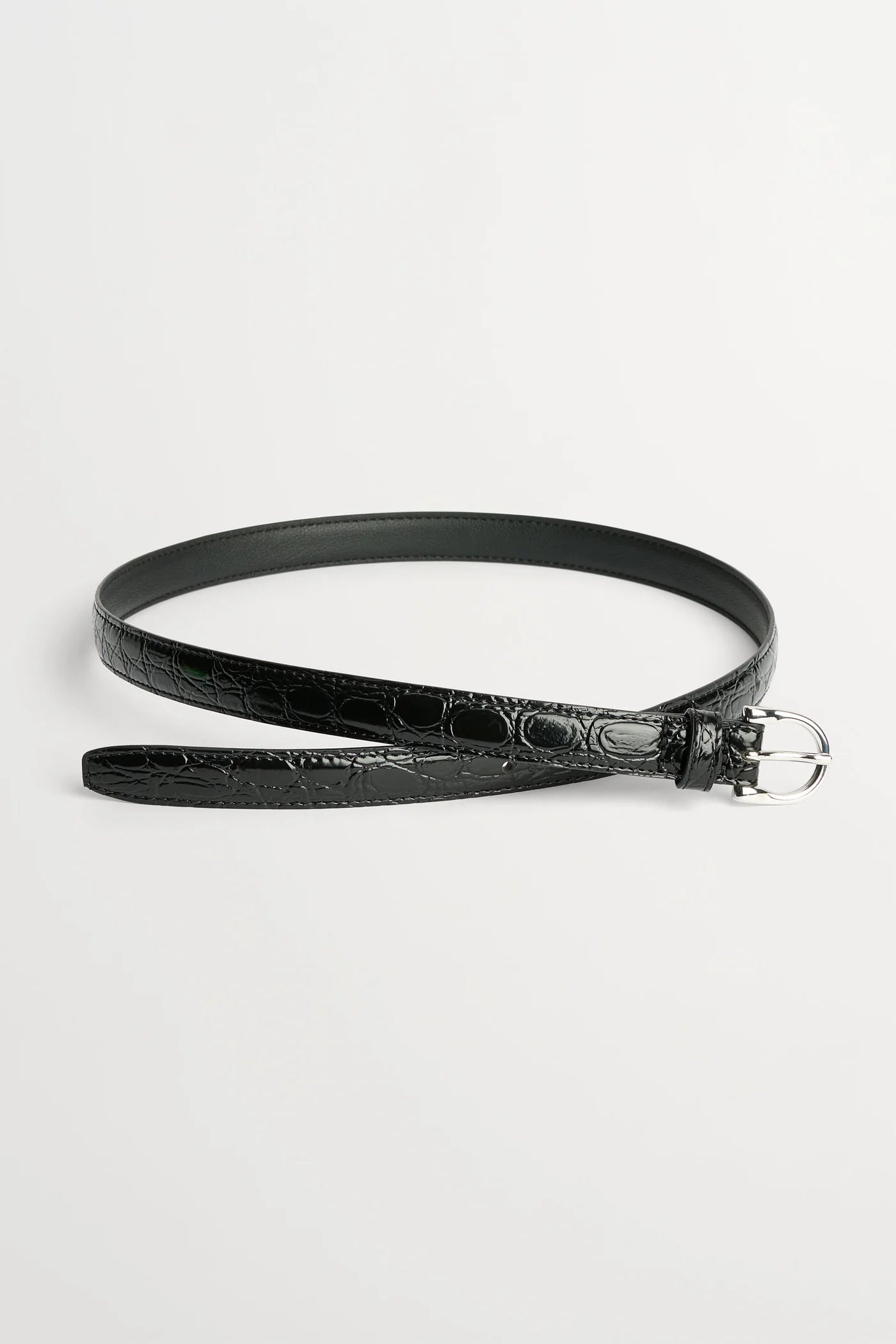 SKALL STUDIO - CEINTURE CLASSIQUE - NOIR CROCO