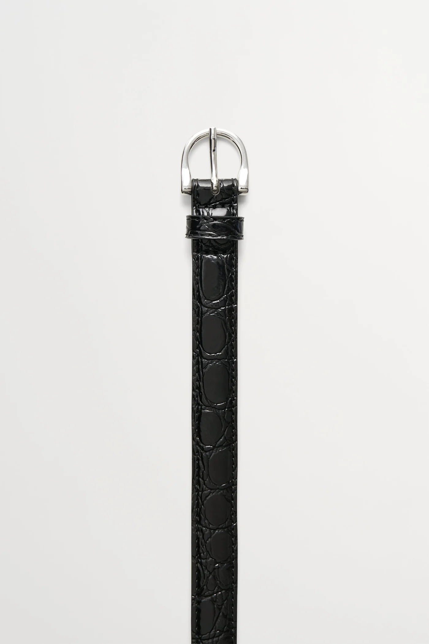 SKALL STUDIO - CEINTURE CLASSIQUE - NOIR CROCO