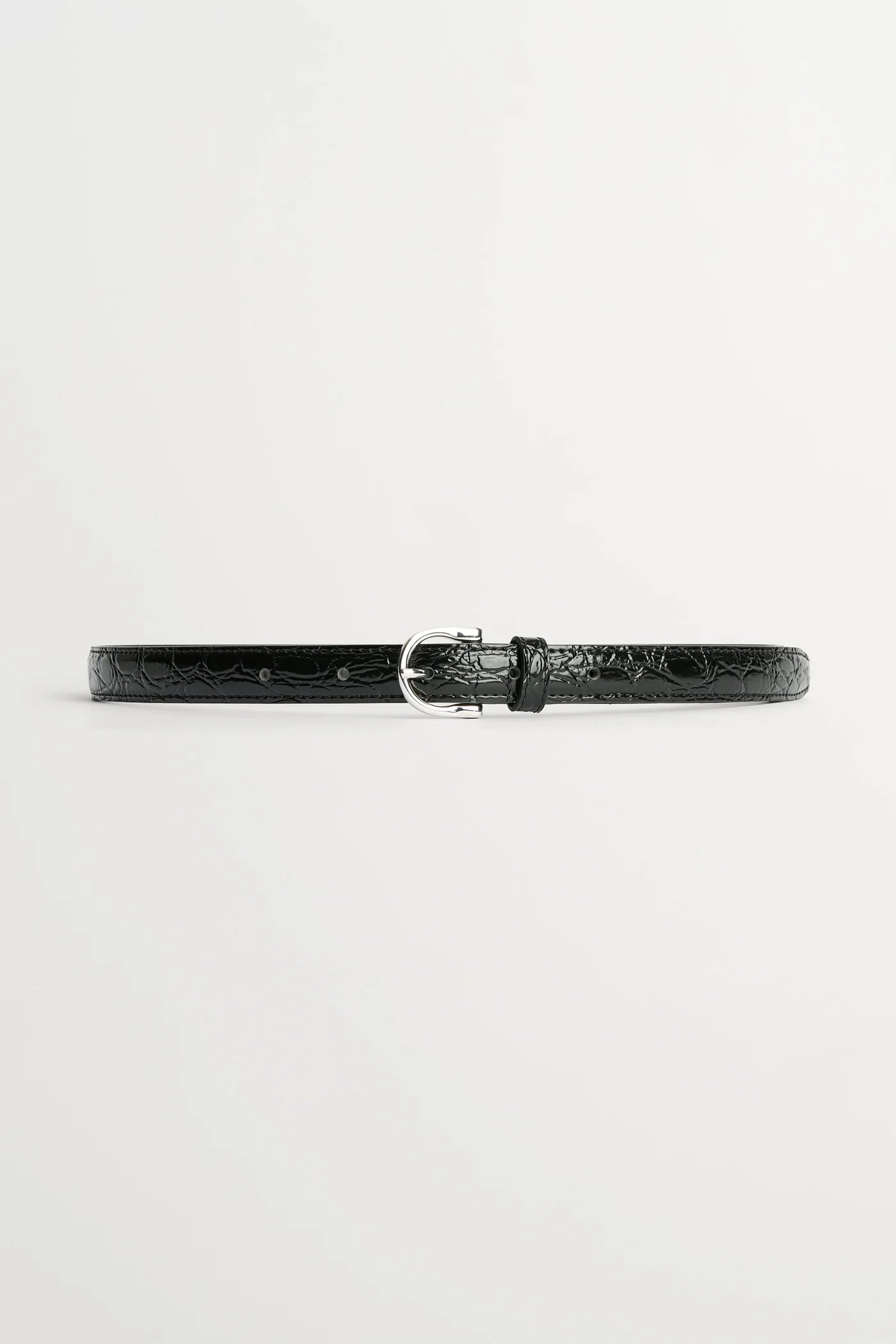 SKALL STUDIO - CEINTURE CLASSIQUE - NOIR CROCO