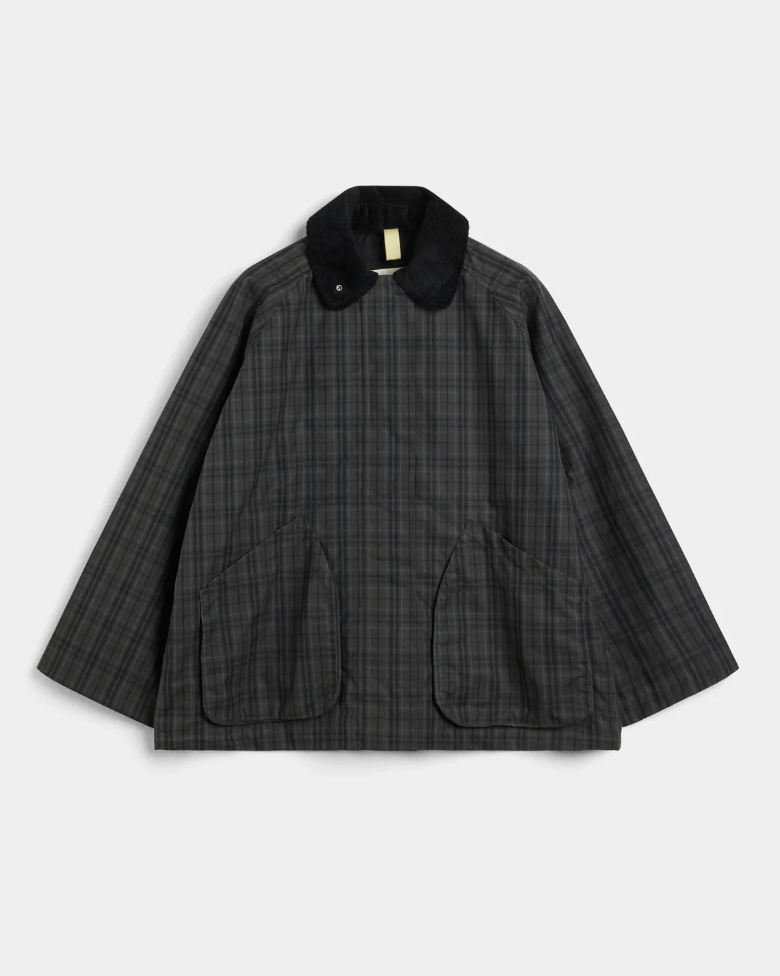 BRIXTOL TEXTILES - MANTEAU DAVONNA - NOIR À CARREAUX - AH26
