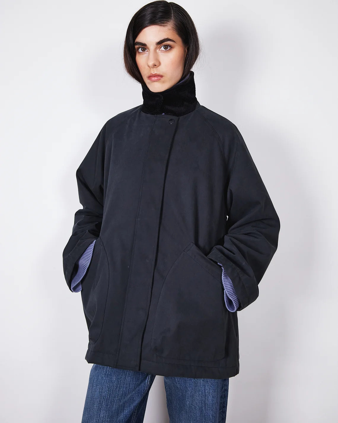 BRIXTOL TEXTILES - DAVONNA QUILTED COAT - BLACK - FW26