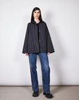 BRIXTOL TEXTILES - MANTEAU DAVONNA - NOIR À CARREAUX - AH26