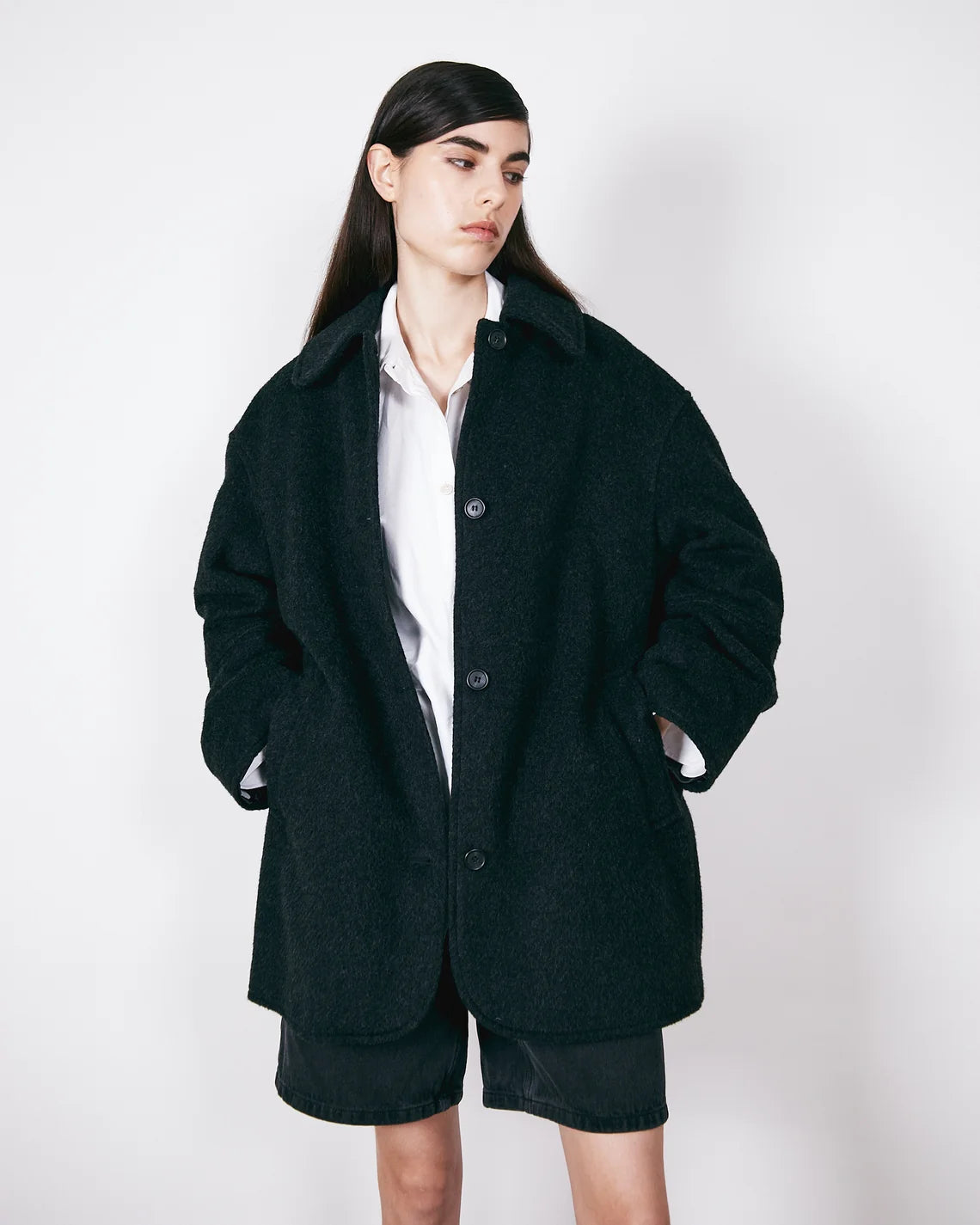 BRIXTOL TEXTILES - MANTEAU EDIE - NOIR - AH26