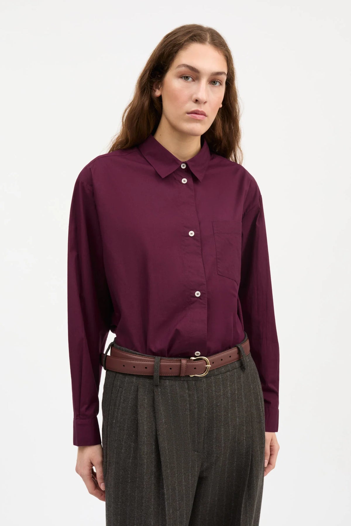 SKALL STUDIO - CHEMISE EDGAR - AUBERGINE - AH26