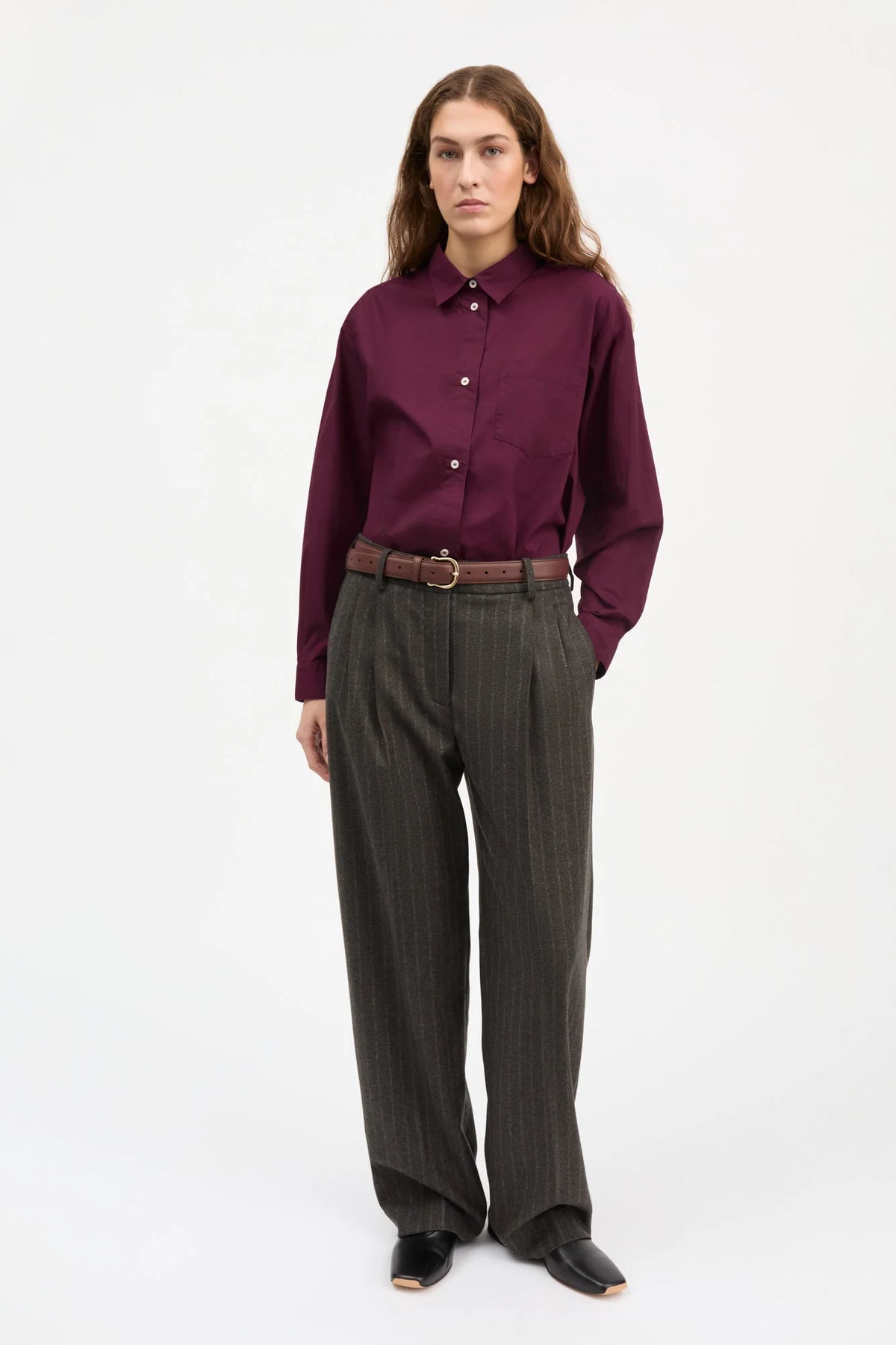 SKALL STUDIO - CHEMISE EDGAR - AUBERGINE - AH26