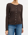 SKALL STUDIO - EDIE CARDIGAN - DARK BROWN - FW25