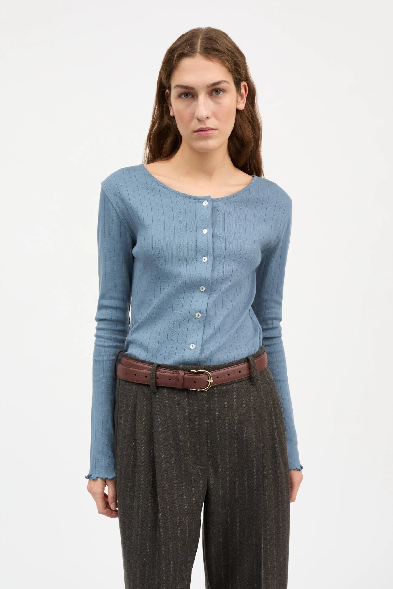 SKALL STUDIO - CARDIGAN EDIE - BLEU DÉLAVÉ