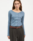 SKALL STUDIO - CARDIGAN EDIE - BLEU DÉLAVÉ