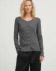 SKALL STUDIO - EDIE CARDIGAN - DARK GRAY BLEND