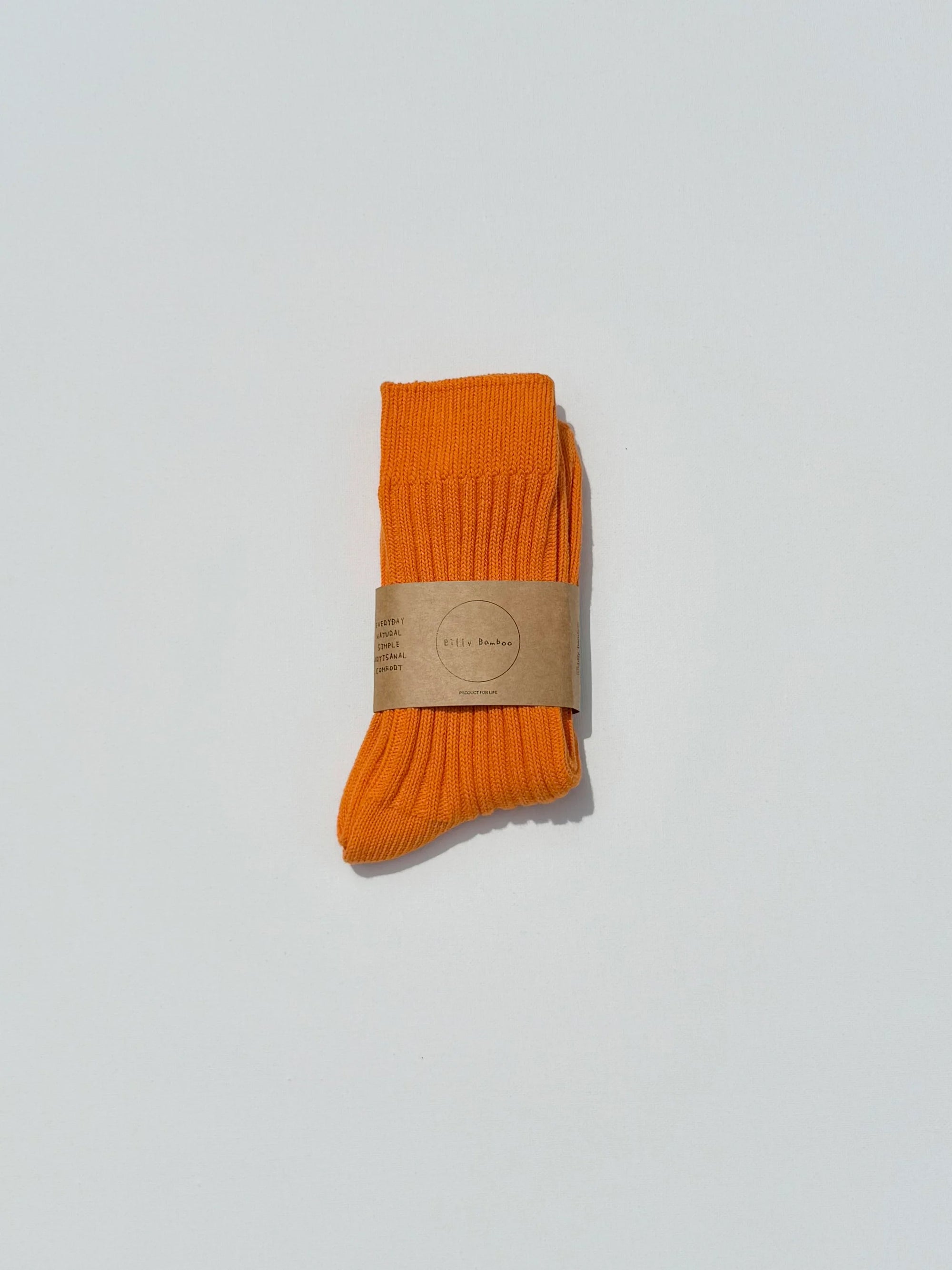BILLY BAMBOO - RIBBED COTTON HIGH SOCKS - CRYSTAL BRIGHT