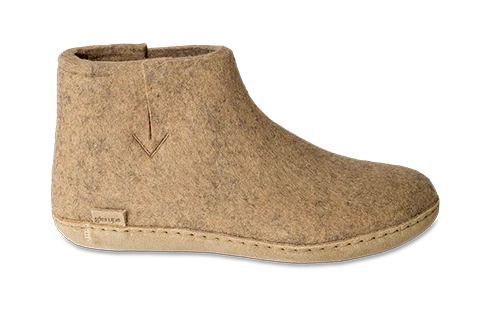 GLERUPS - BOOTIE - LEATHER/BEIGE