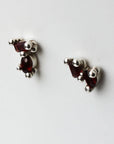 HOUSE OF HUDSON - CLUSTER STUDS - RED GARNET