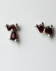 HOUSE OF HUDSON - CLUSTER STUDS - RED GARNET