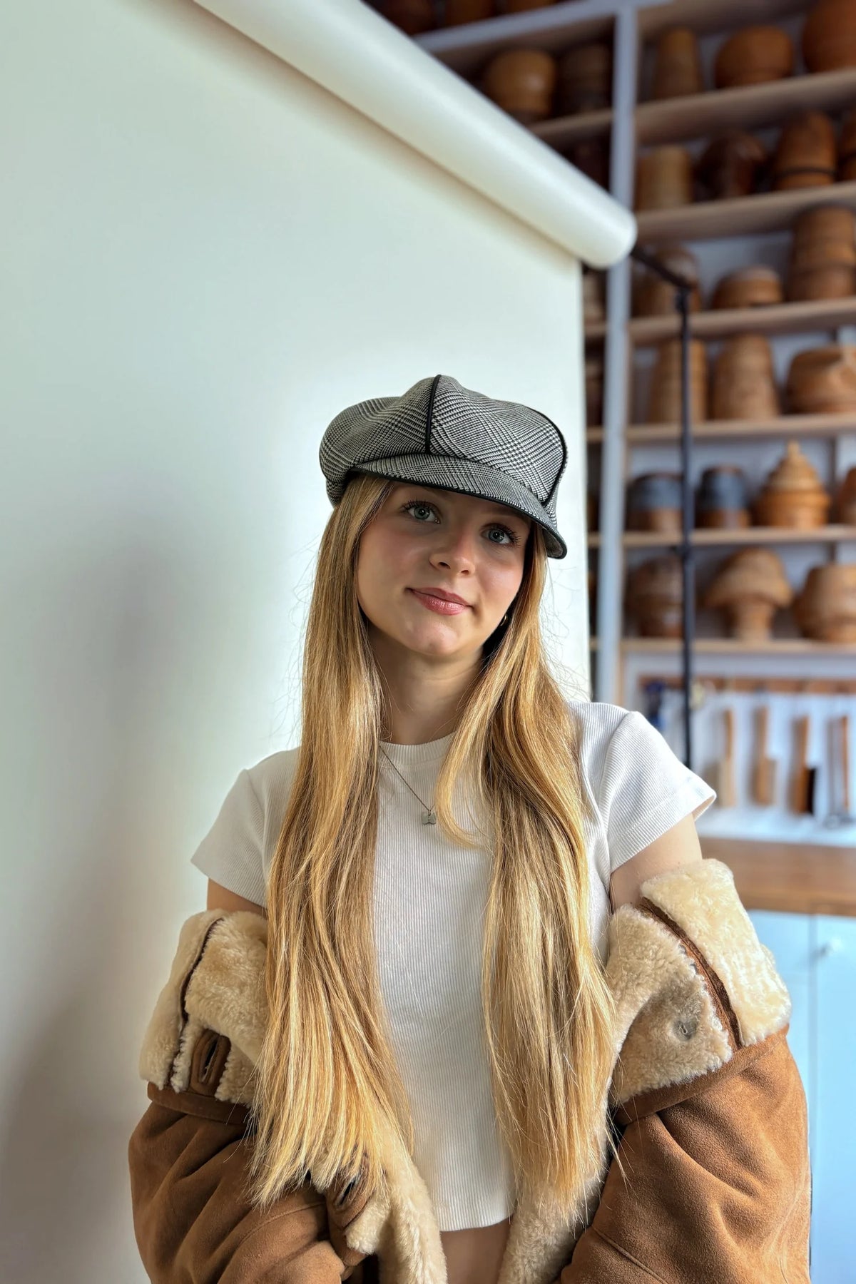 HEIRLOOM - CASQUETTE GAZETTE - CARREAUX NOIRS