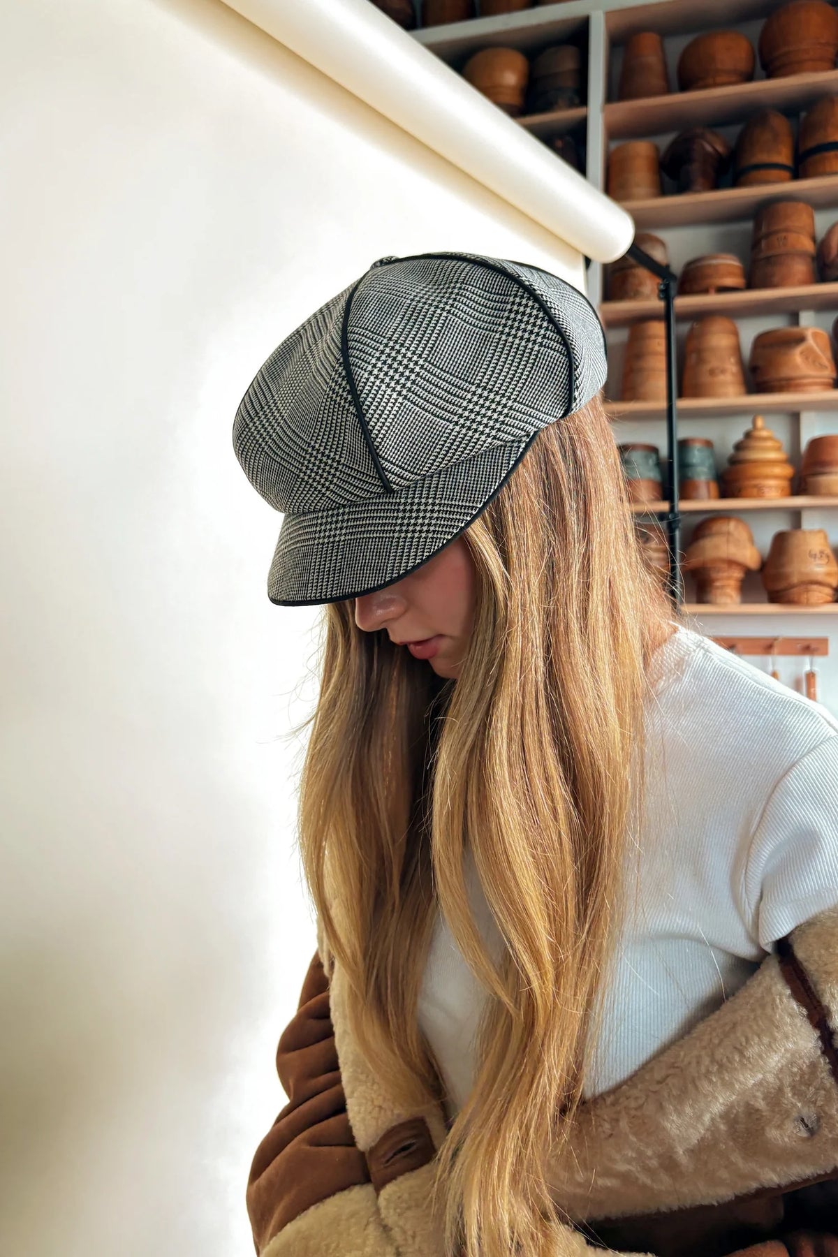 HEIRLOOM - CASQUETTE GAZETTE - CARREAUX NOIRS