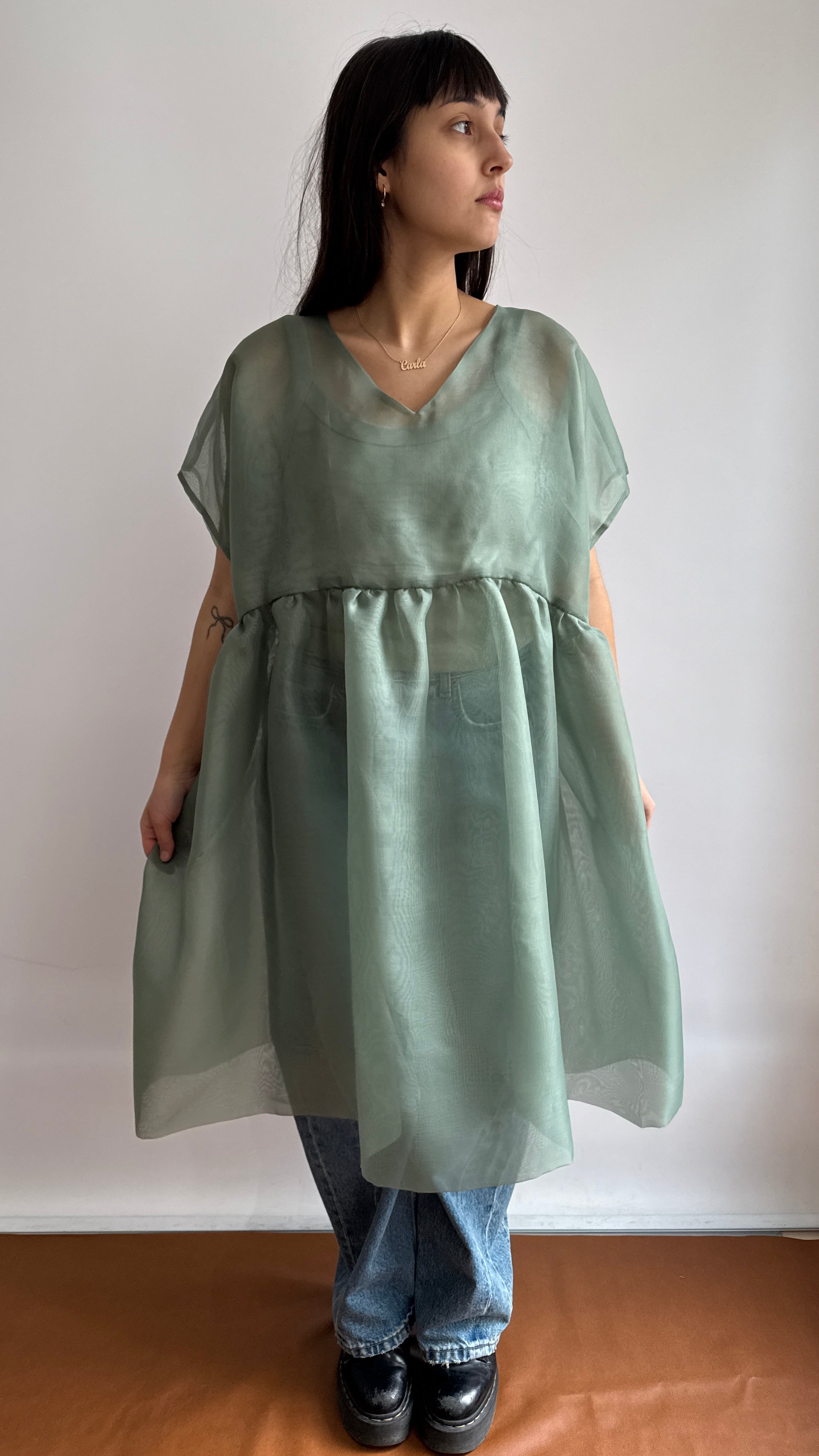 NOEMIAH - ROBE TULIPE - SAUGE