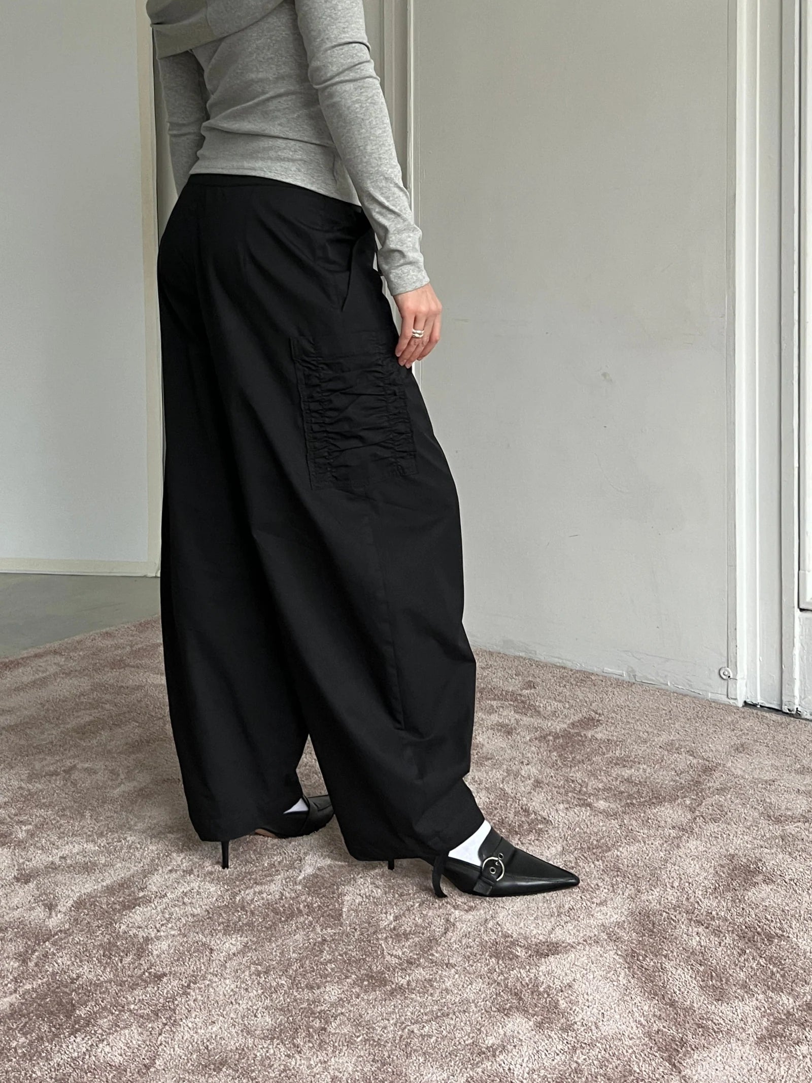 A BRONZE AGE - PANTALON GREENWICH - TWILL NOIR - AH26